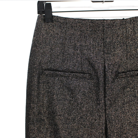 Veronica Beard Stila Black Gold Wool Blend Ankle Pants Size 00 NWT - Picture 10 of 11